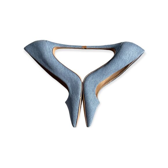 Justfab Blue Gisselle Pointy Toe High Heels Size 10 - Picture 6 of 11